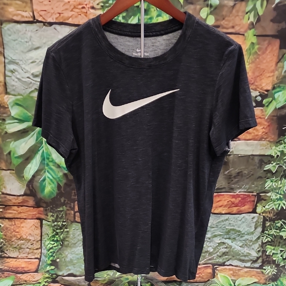Nike Charcoal Tee with White Swoosh